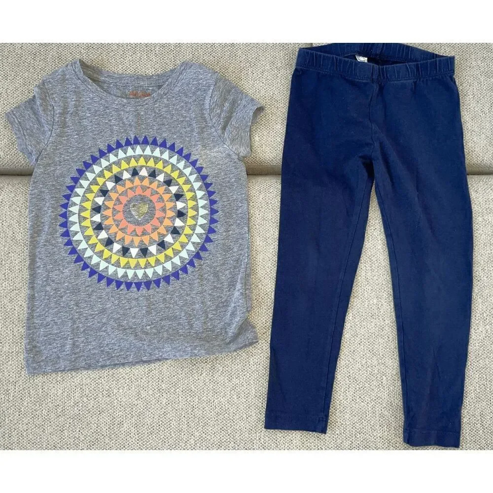 Circo Navy Leggings** XS 4/5, Cat + Jack T-Shirt 4T